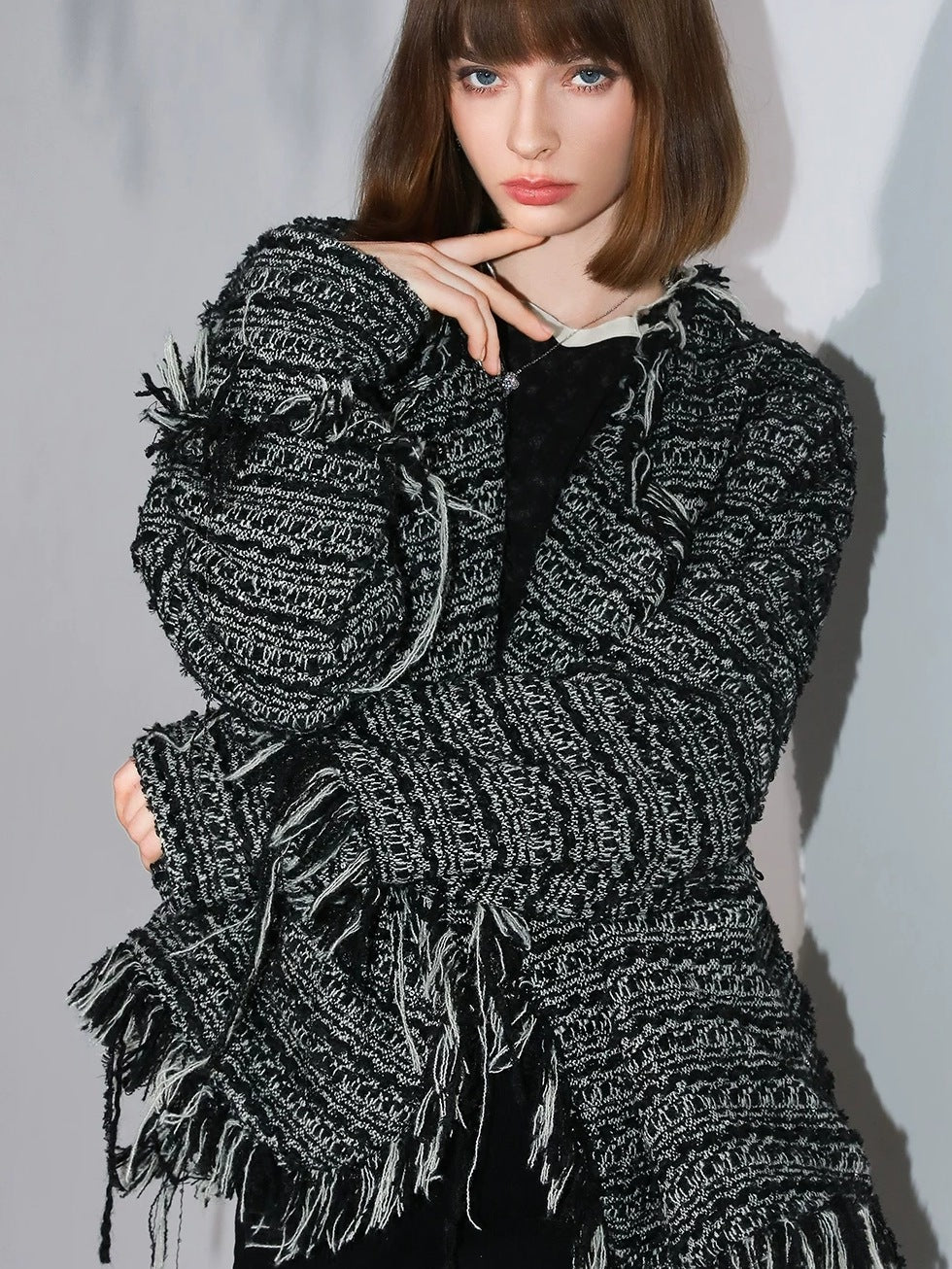 COCOBELLA Soft Lyocell Blend Contrast Trim Office Straight Fit Women Long Sleeve Shirts