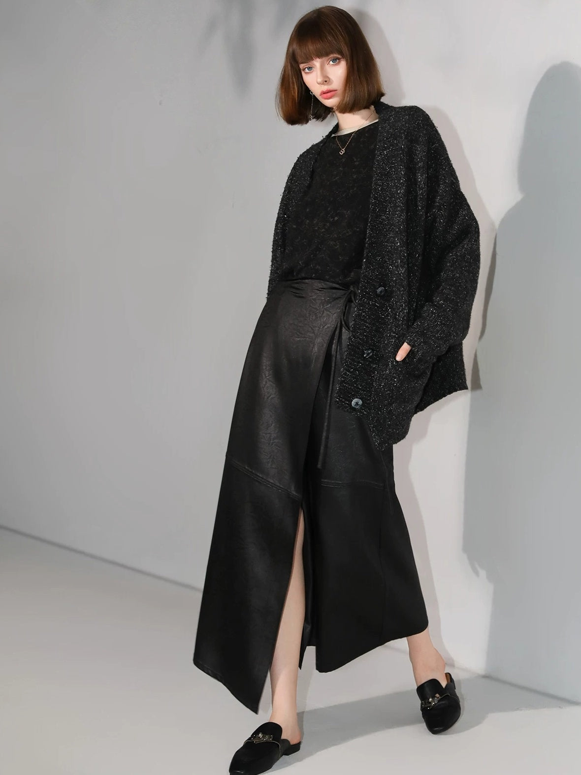 COCOBELLA Soft Lyocell Blend Contrast Trim Office Straight Fit Women Long Sleeve Shirts