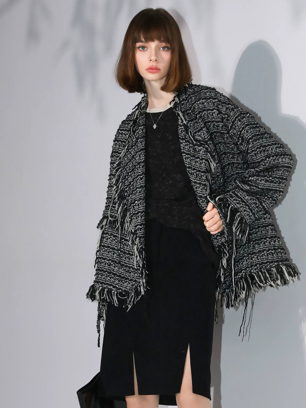 COCOBELLA Soft Lyocell Blend Contrast Trim Office Straight Fit Women Long Sleeve Shirts