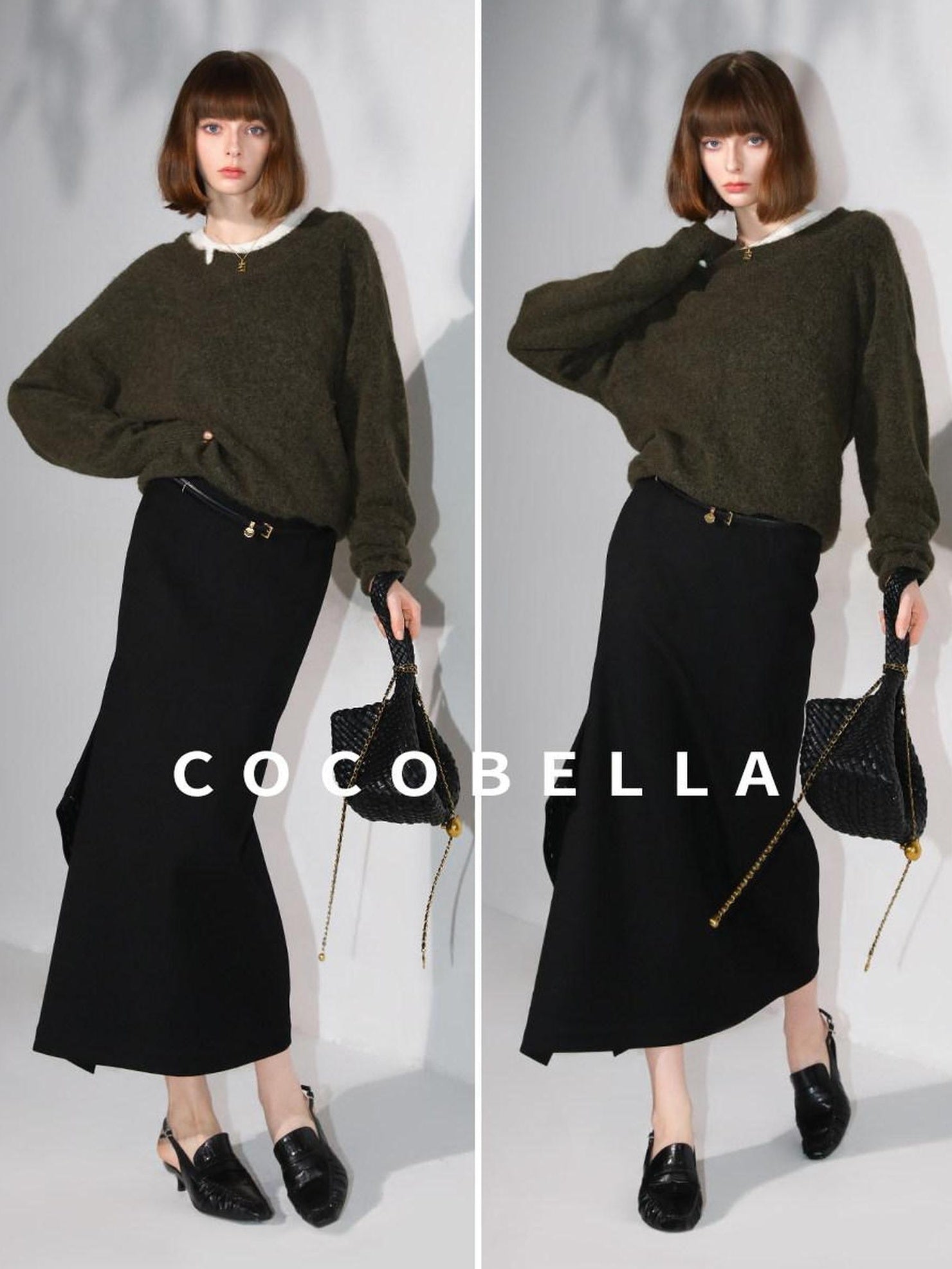 COCOBELLA Soft Nylon Blend Ribbed Straight Fit Pullover Commuter For Women Knit Sweater