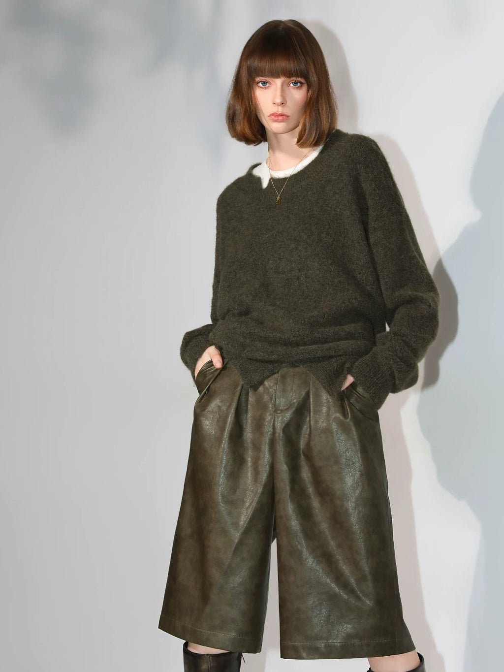 COCOBELLA Soft Nylon Blend Ribbed Straight Fit Pullover Commuter For Women Knit Sweater