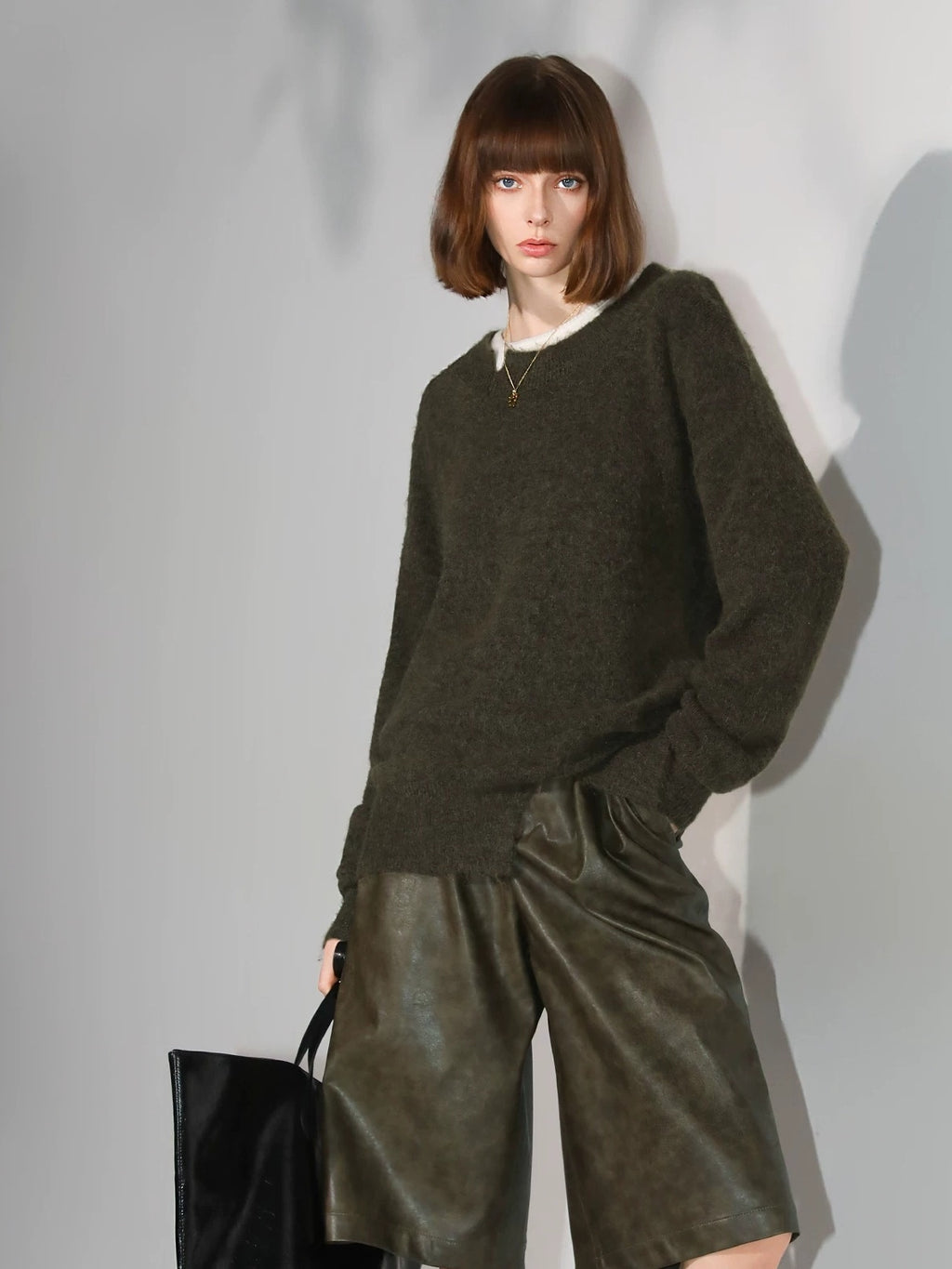 COCOBELLA Soft Nylon Blend Ribbed Straight Fit Pullover Commuter For Women Knit Sweater