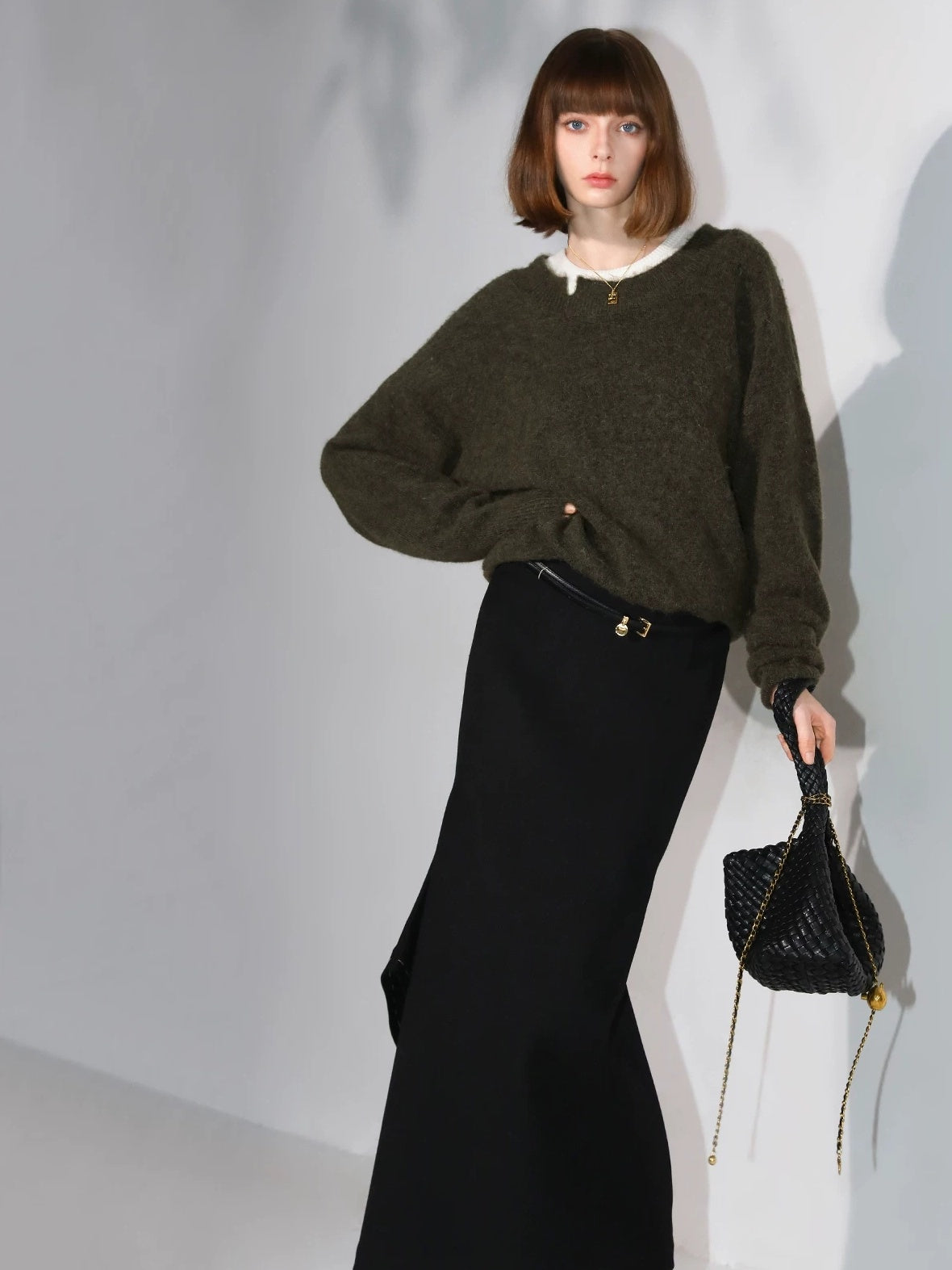 COCOBELLA Soft Nylon Blend Ribbed Straight Fit Pullover Commuter For Women Knit Sweater