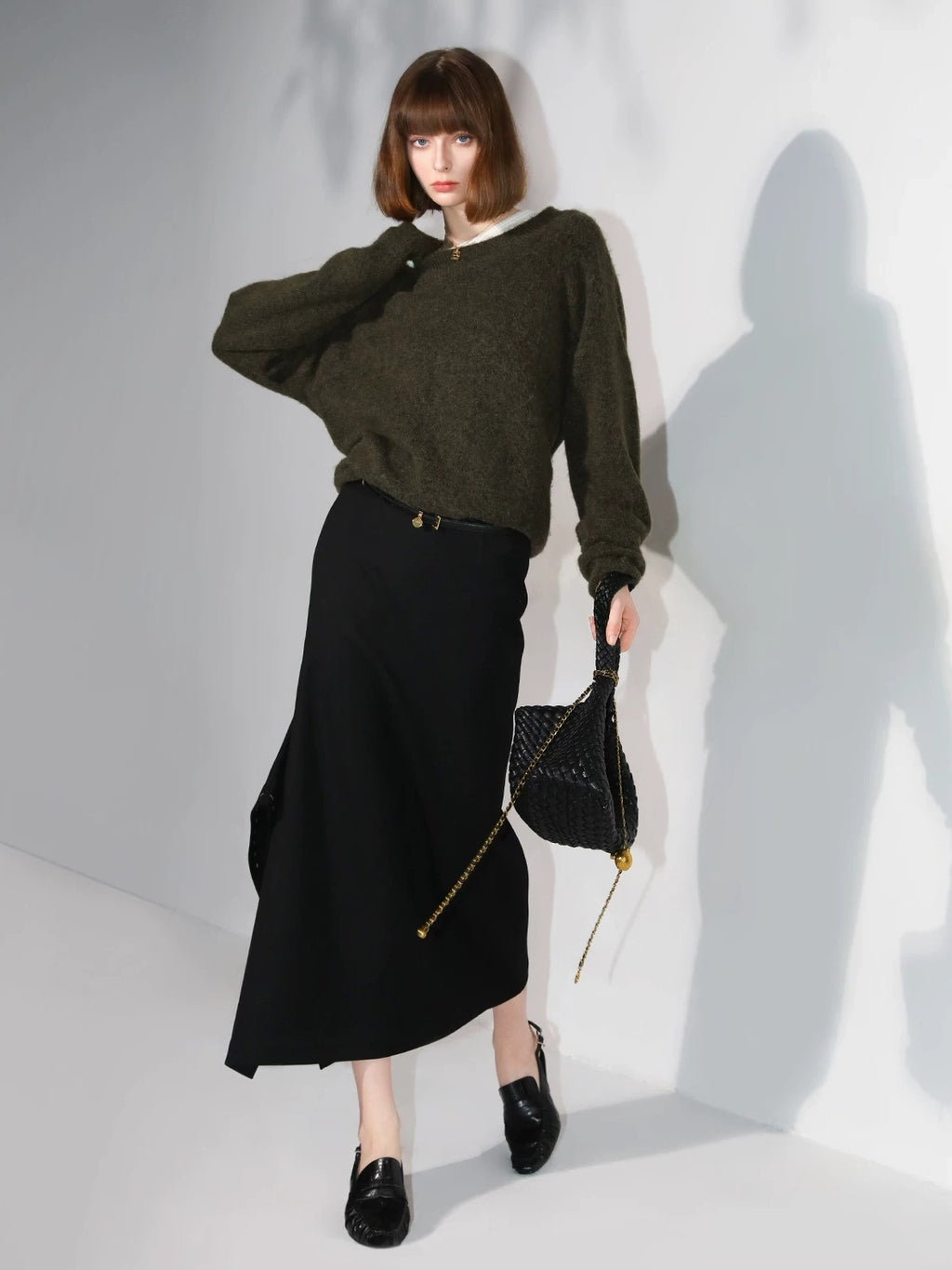 COCOBELLA Soft Nylon Blend Ribbed Straight Fit Pullover Commuter For Women Knit Sweater