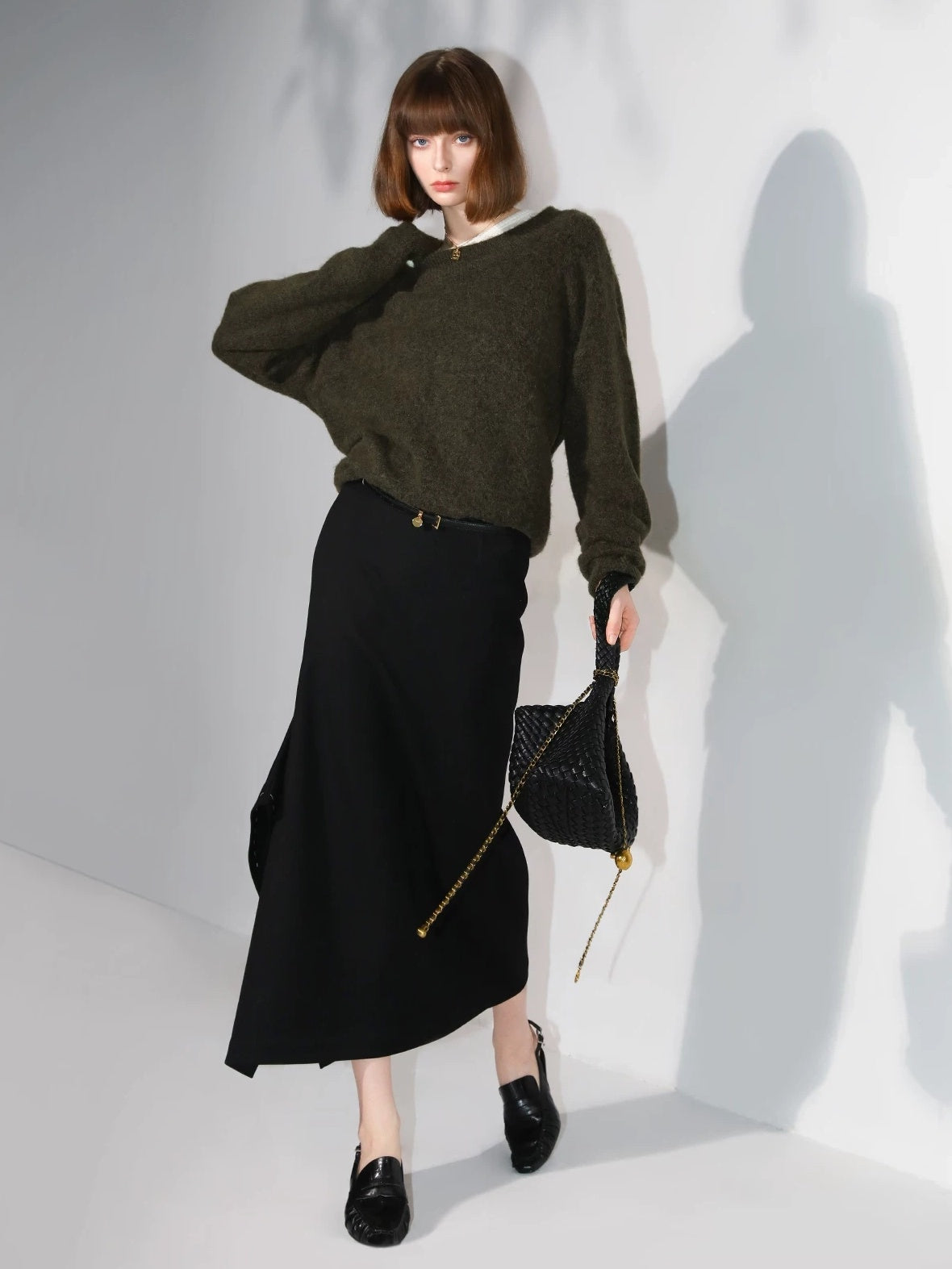 COCOBELLA Soft Nylon Blend Ribbed Straight Fit Pullover Commuter For Women Knit Sweater