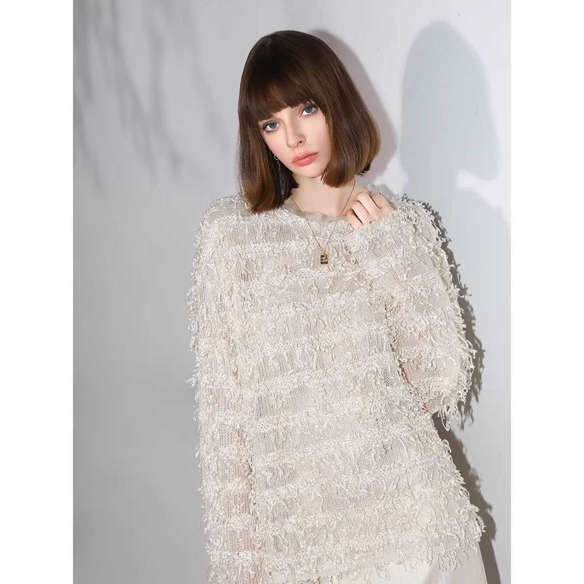 COCOBELLA_Soft_Oversized_3D_Fringe_Boucle_Inspired_Women_Bamboo_Leaf_Sweater_MISSTT