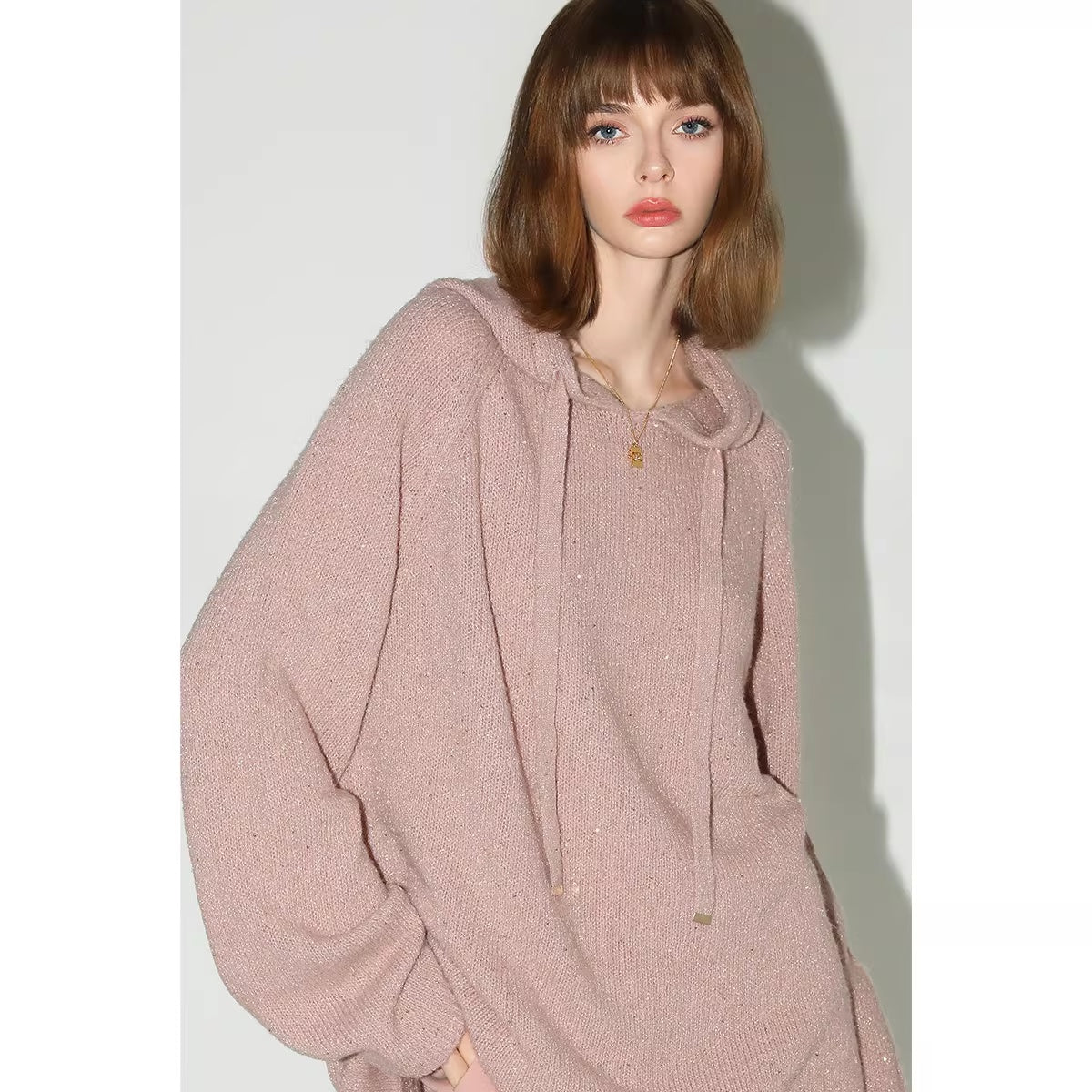 COCOBELLA_Soft_Plush_Sequined_Button_Loose_Fit_Sweet_V_Neck_Cardigan_Women_Knit_Sweater_MISSTT