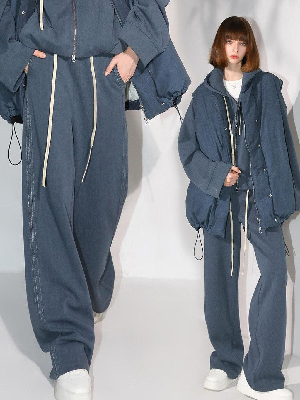 COCOBELLA Soft Poly Cotton Casual Cardigan Two Piece Workwear For Mature Women Mocha Set