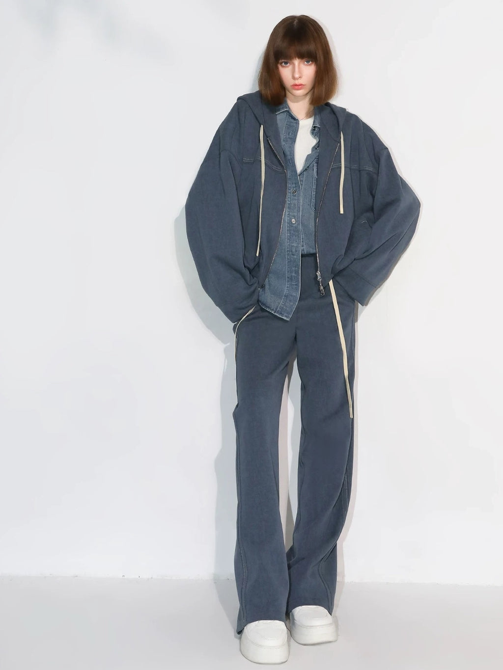 COCOBELLA Soft Poly Cotton Casual Cardigan Two Piece Workwear For Mature Women Mocha Set