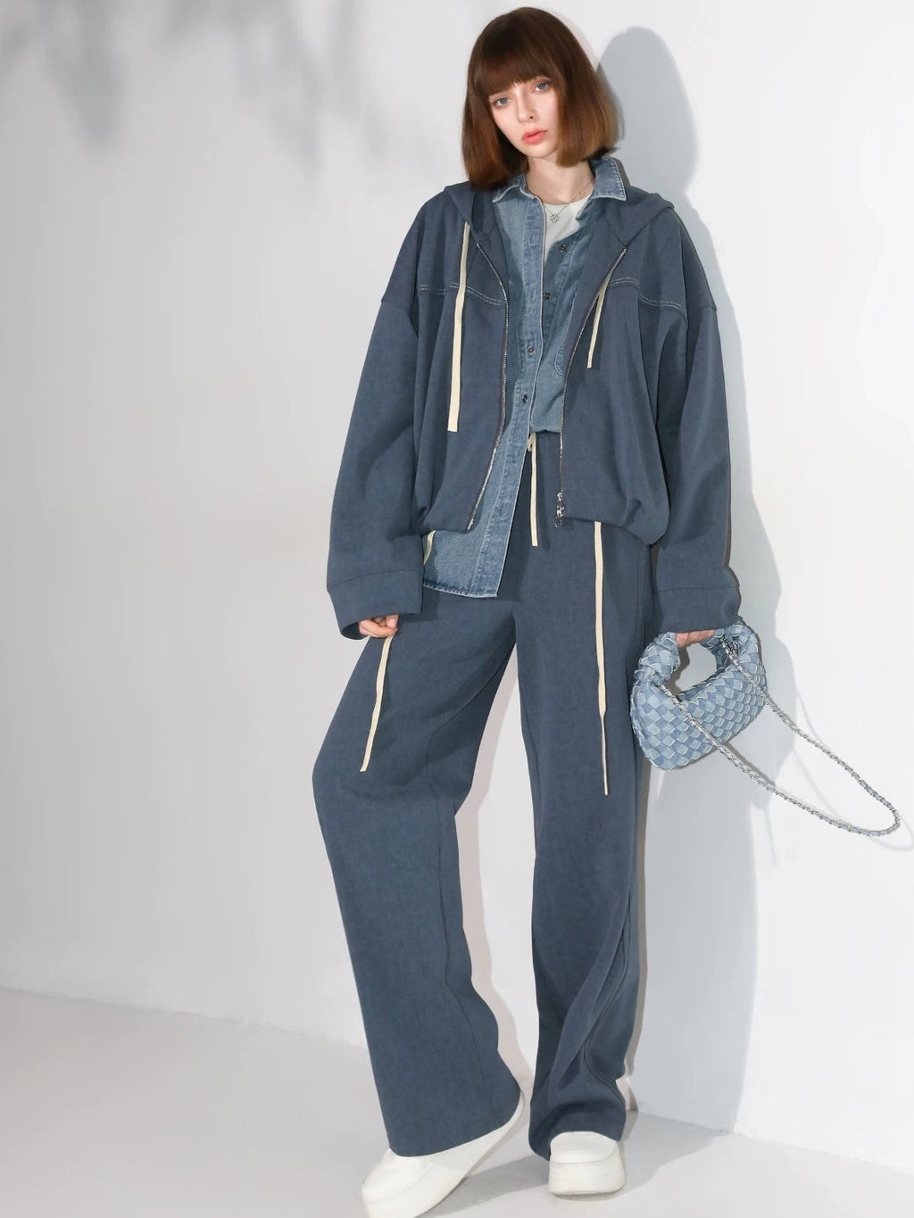 COCOBELLA Soft Poly Cotton Casual Cardigan Two Piece Workwear For Mature Women Mocha Set