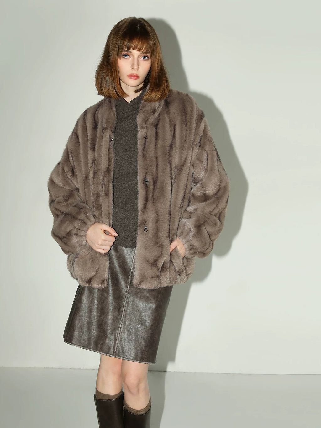 COCOBELLA Soft Pullover Loose Fit Stand Collar Long Sleeve Solid Color Athleisure Hoodies