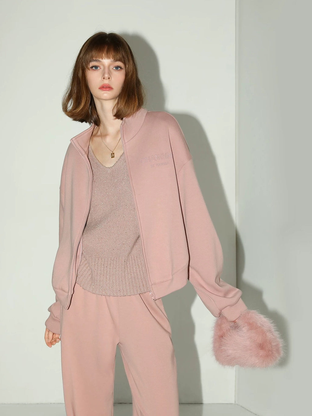 COCOBELLA Soft Sequin Lurex Straight Fit V Neck Pullover Women Knit Sweater