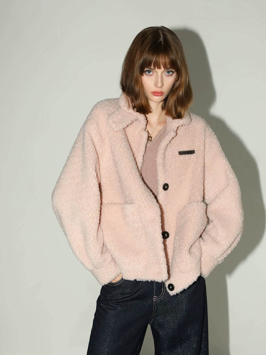 COCOBELLA Soft Sequin Lurex Straight Fit V Neck Pullover Women Knit Sweater