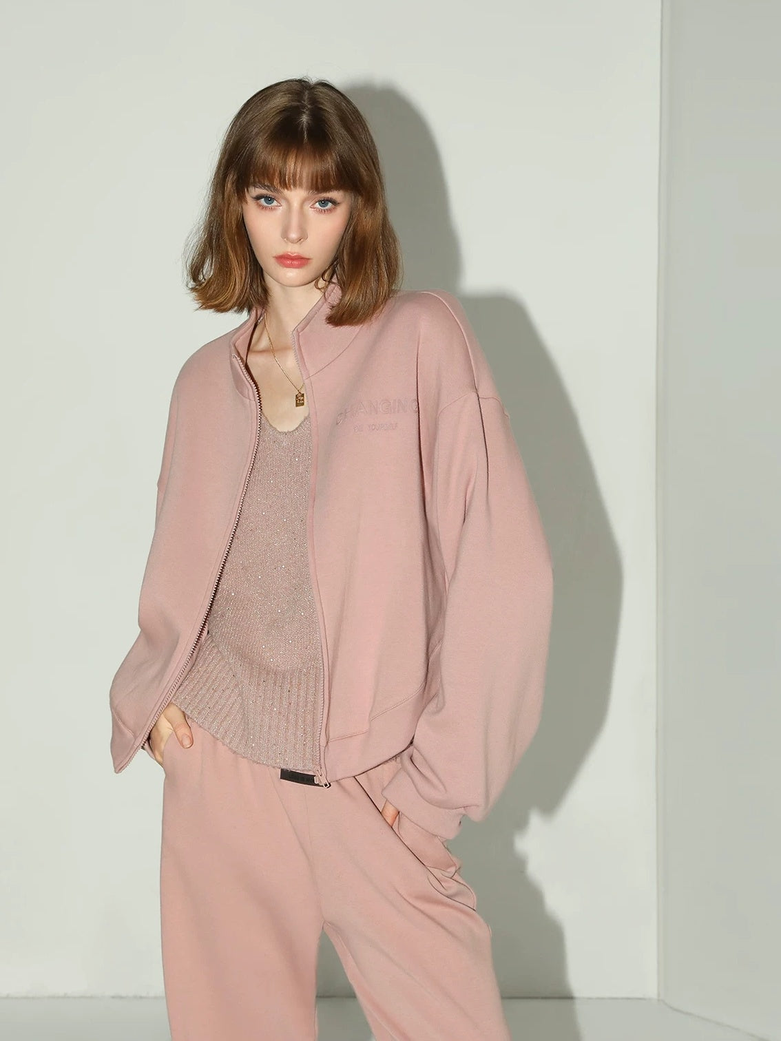 COCOBELLA Soft Sequin Lurex Straight Fit V Neck Pullover Women Knit Sweater