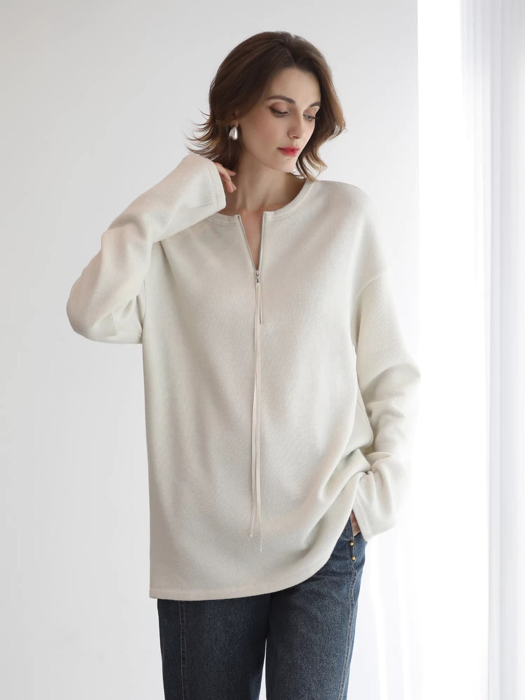 COCOBELLA_Soft_Shimmer_Loose_Dropped_Shoulder_Crew_Neck_Viscose_Blend_Knit_Sweater_MISSTT