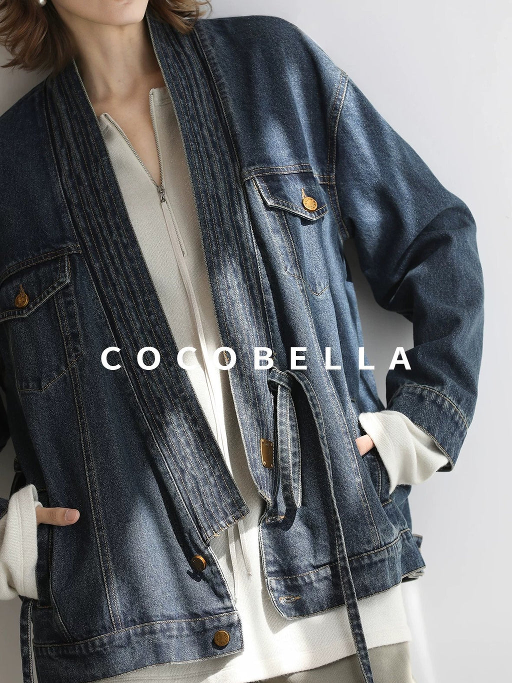 COCOBELLA Soft Shimmer Loose Dropped Shoulder Crew Neck Viscose Blend Knit Sweater