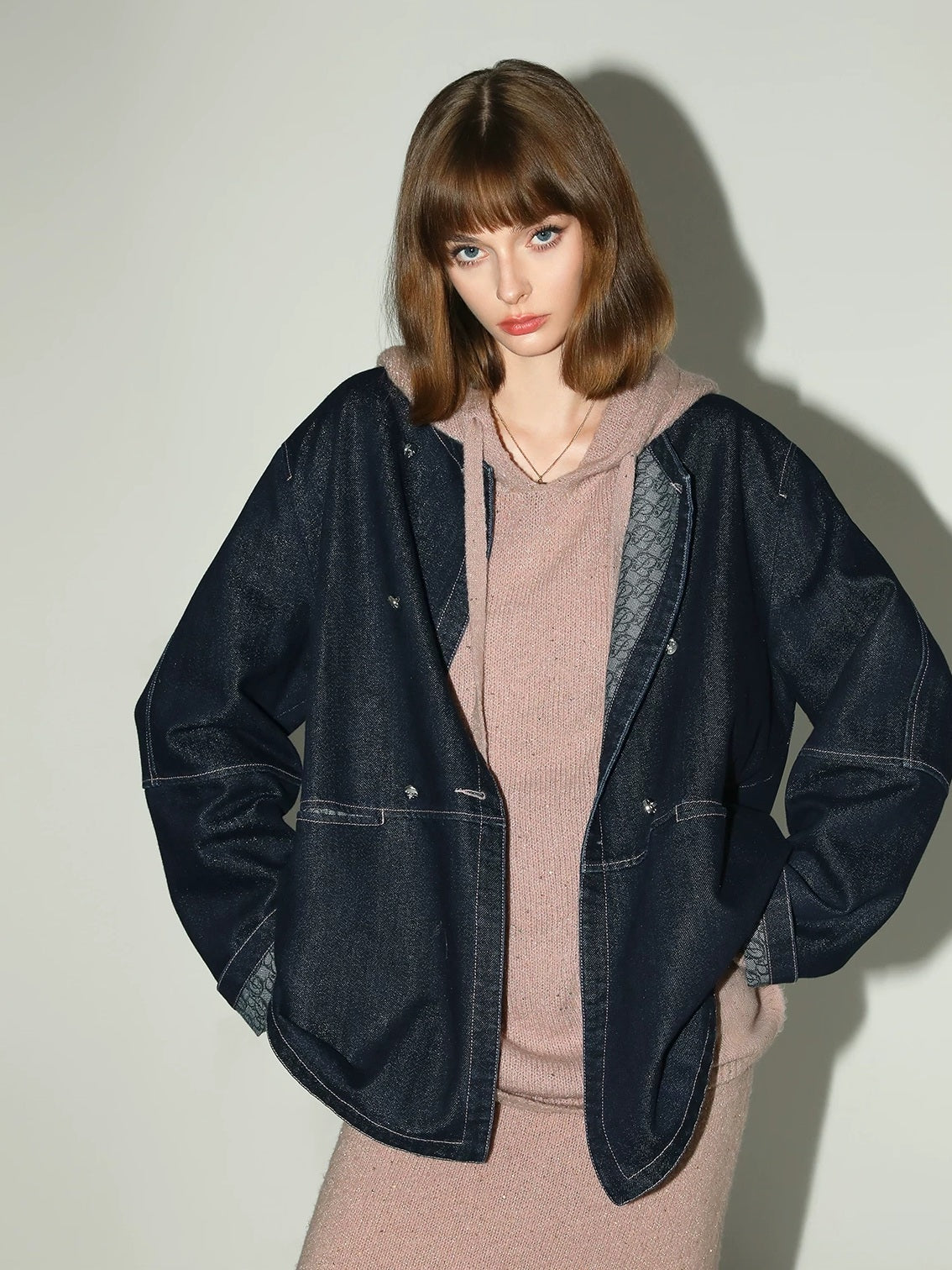 COCOBELLA Soft Shimmer Sequin Hooded Loose Fit Sweet Womens Cozy Pullover Sweater