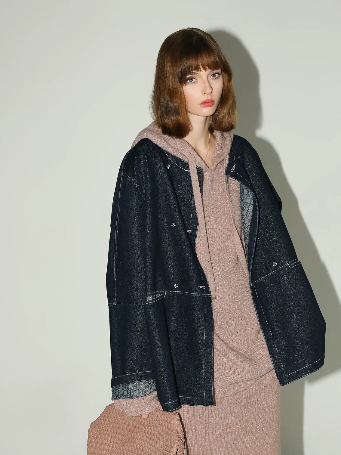 COCOBELLA Soft Shimmer Sequin Hooded Loose Fit Sweet Womens Cozy Pullover Sweater