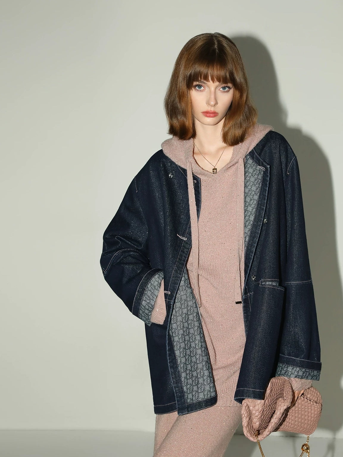 COCOBELLA Soft Shimmer Sequin Hooded Loose Fit Sweet Womens Cozy Pullover Sweater