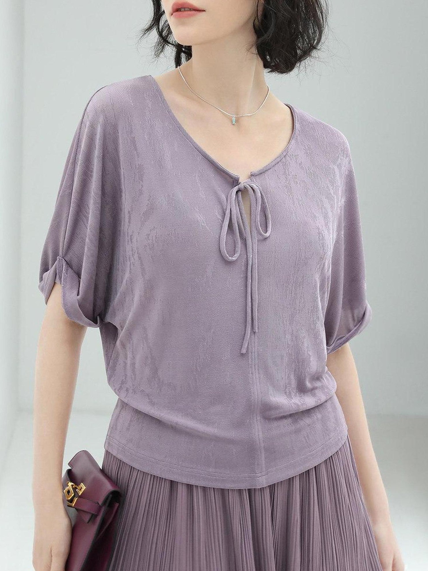 COCOBELLA Soft Stretch Relaxed Fit Commuter Ladylike Short Sleeve Office Casual T-Shirts