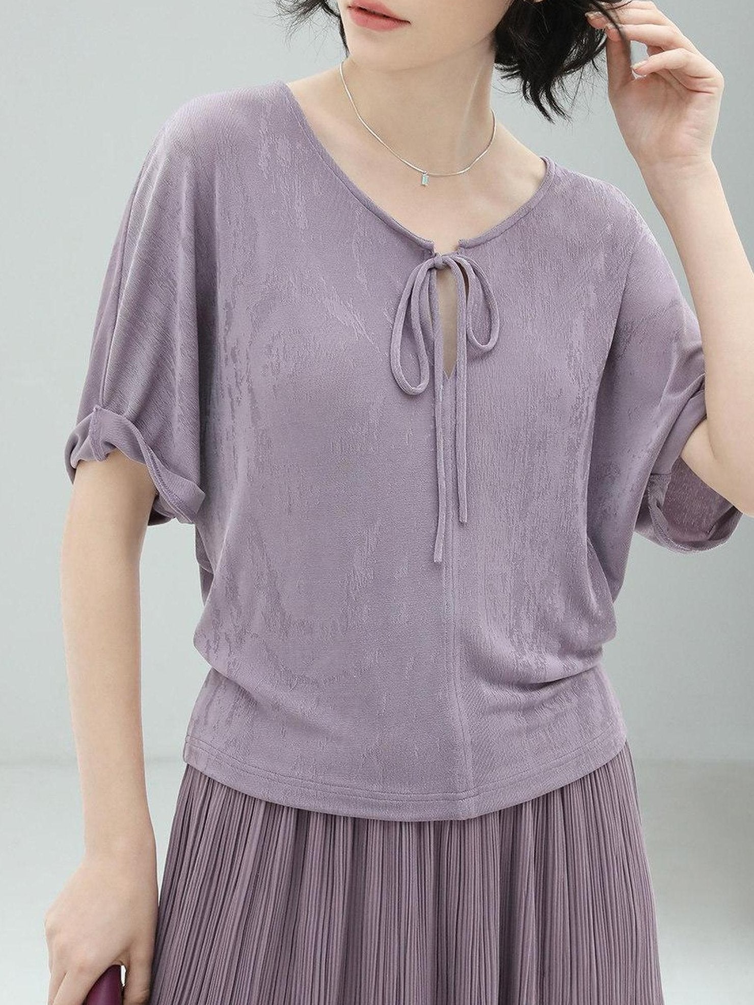 COCOBELLA Soft Stretch Relaxed Fit Commuter Ladylike Short Sleeve Office Casual T-Shirts