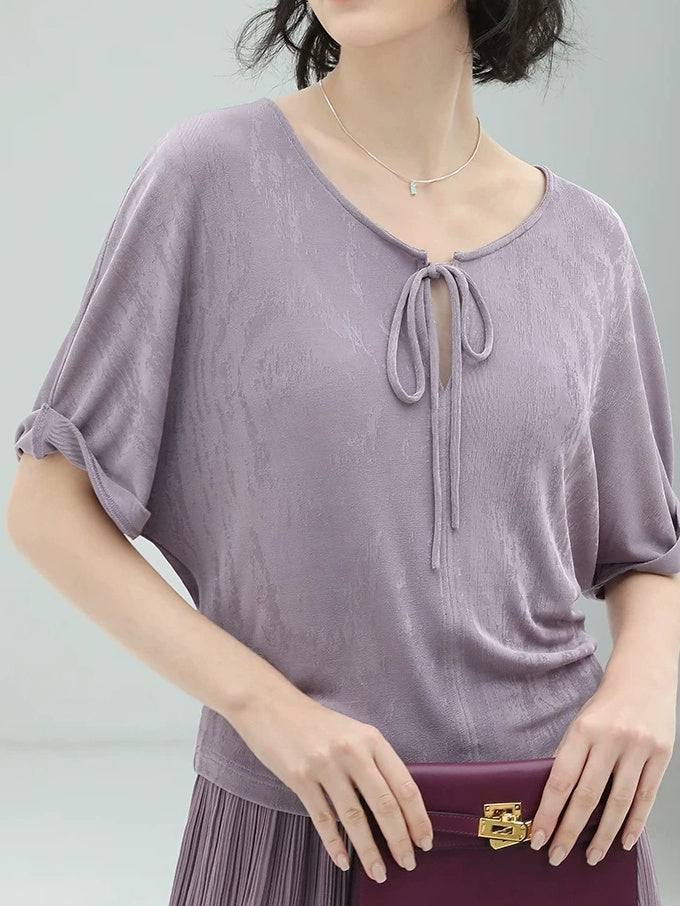 COCOBELLA Soft Stretch Relaxed Fit Commuter Ladylike Short Sleeve Office Casual T-Shirts