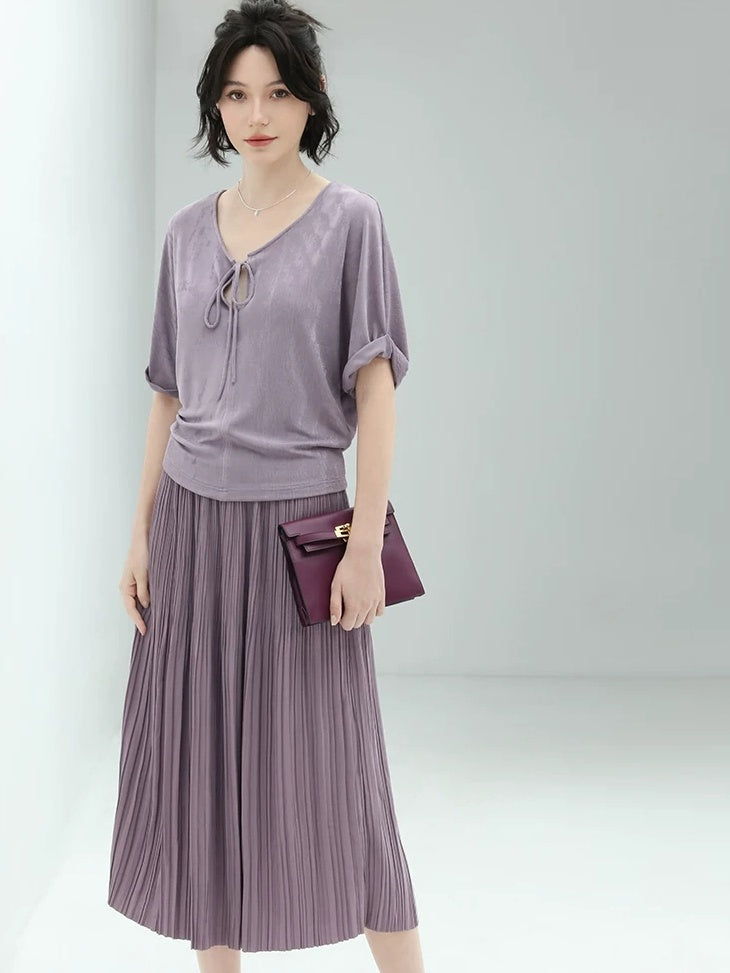 COCOBELLA Soft Stretch Relaxed Fit Commuter Ladylike Short Sleeve Office Casual T-Shirts