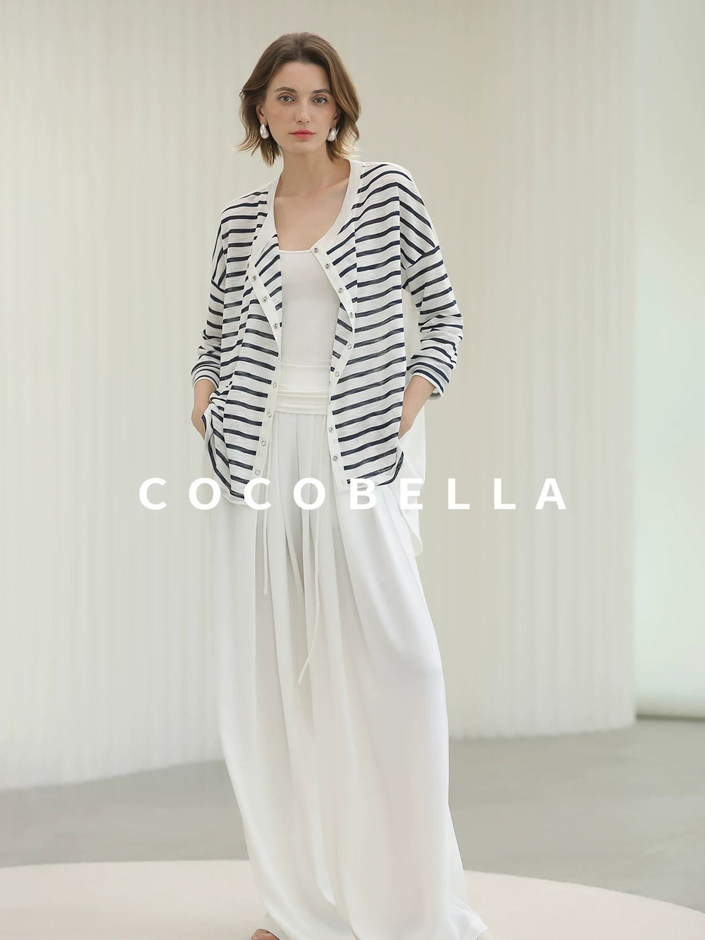 COCOBELLA Soft Stretch Viscose Slim Fit U Neck Tank Top For Work Casual Daily Women Tops