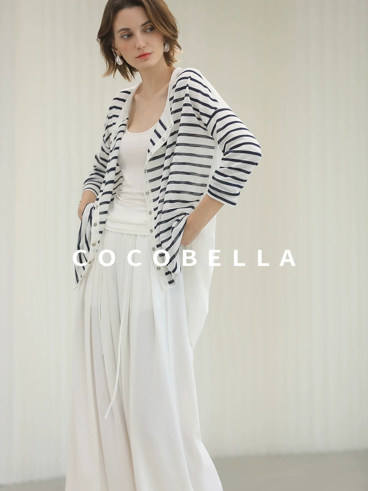 COCOBELLA Soft Stretch Viscose Slim Fit U Neck Tank Top For Work Casual Daily Women Tops