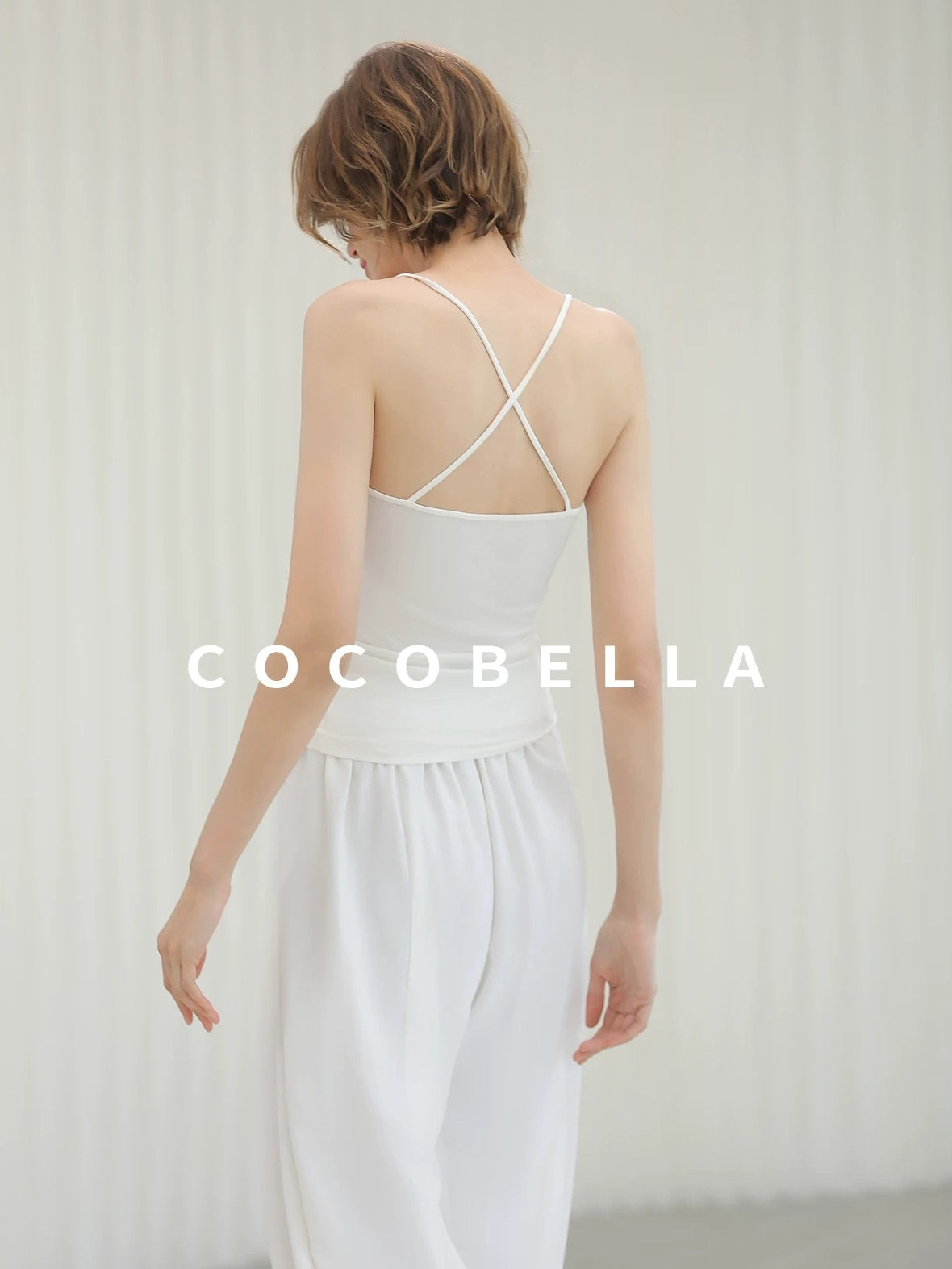 COCOBELLA Soft Stretch Viscose Slim Fit U Neck Tank Top For Work Casual Daily Women Tops