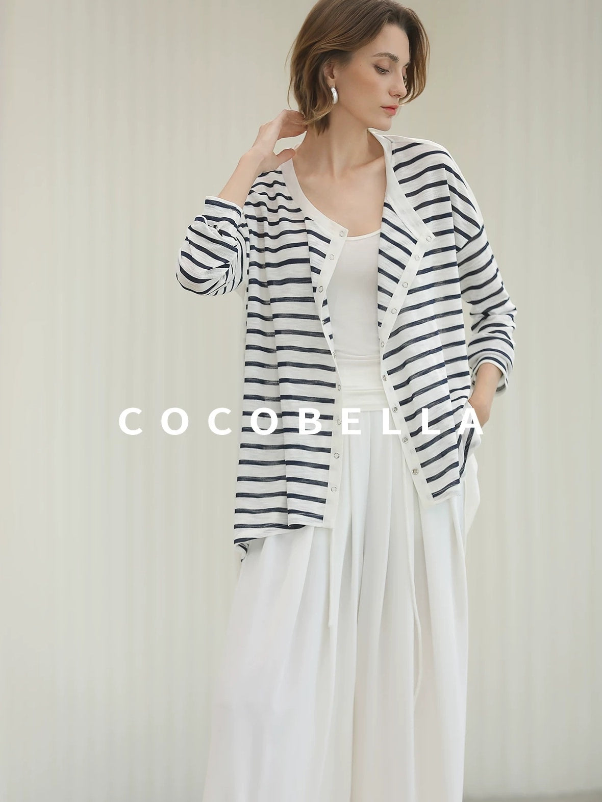 COCOBELLA Soft Stretch Viscose Slim Fit U Neck Tank Top For Work Casual Daily Women Tops