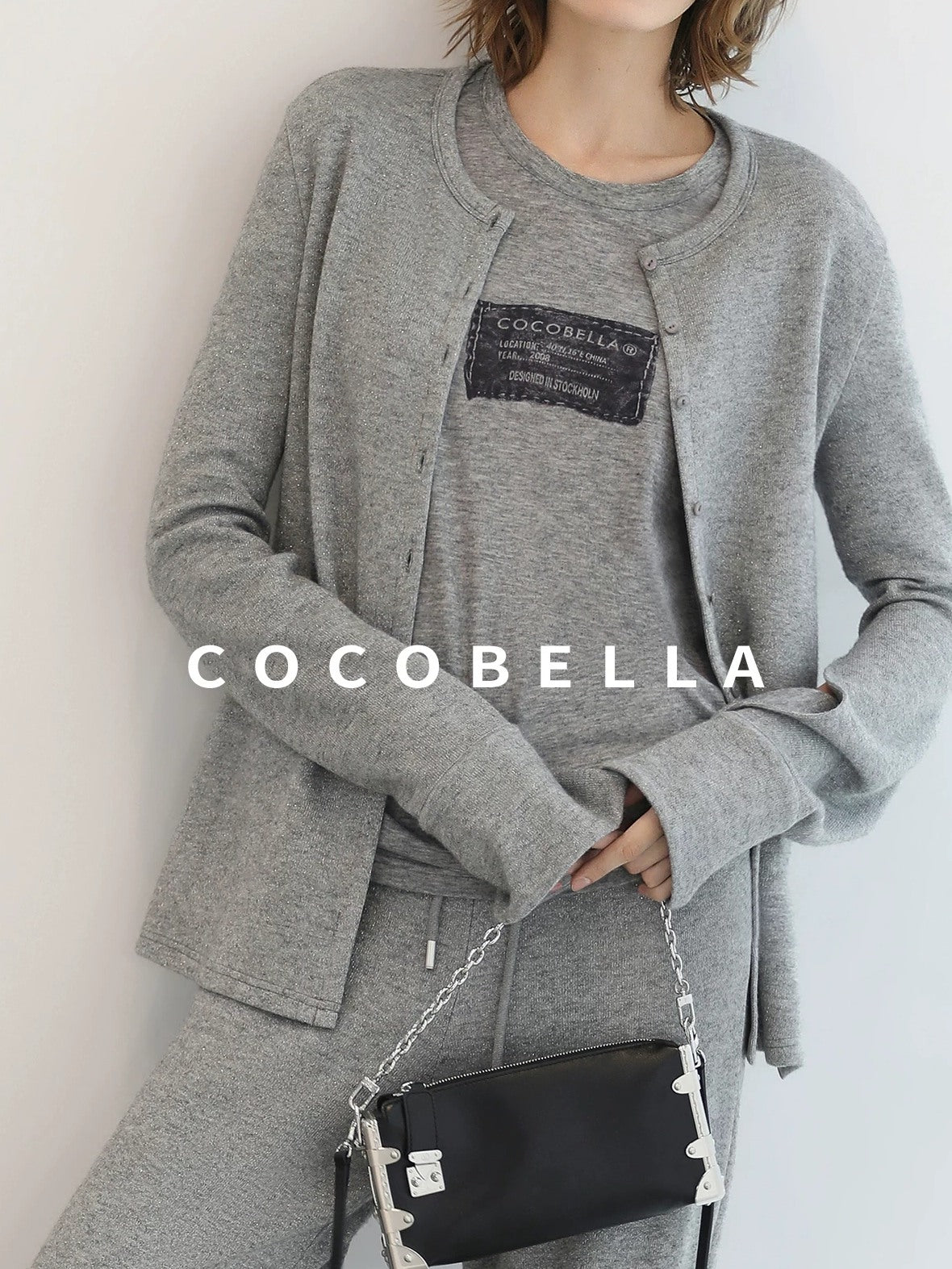 COCOBELLA Soft Thick Asymmetric Button Cardigan Commuter Office Fit Women Knit Sweater