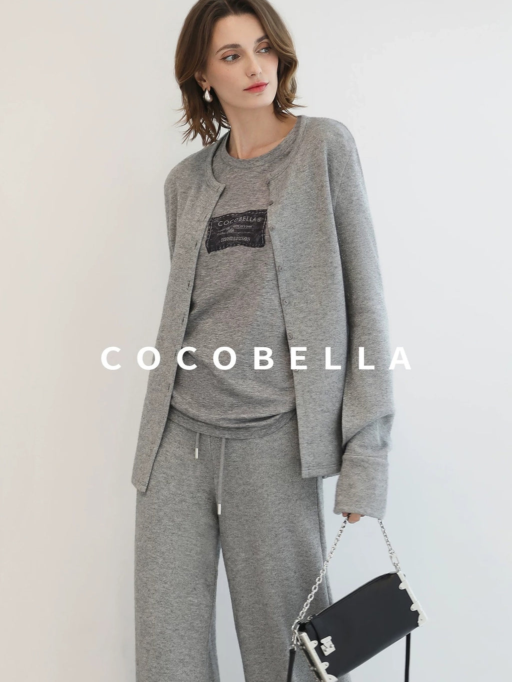COCOBELLA Soft Thick Asymmetric Button Cardigan Commuter Office Fit Women Knit Sweater