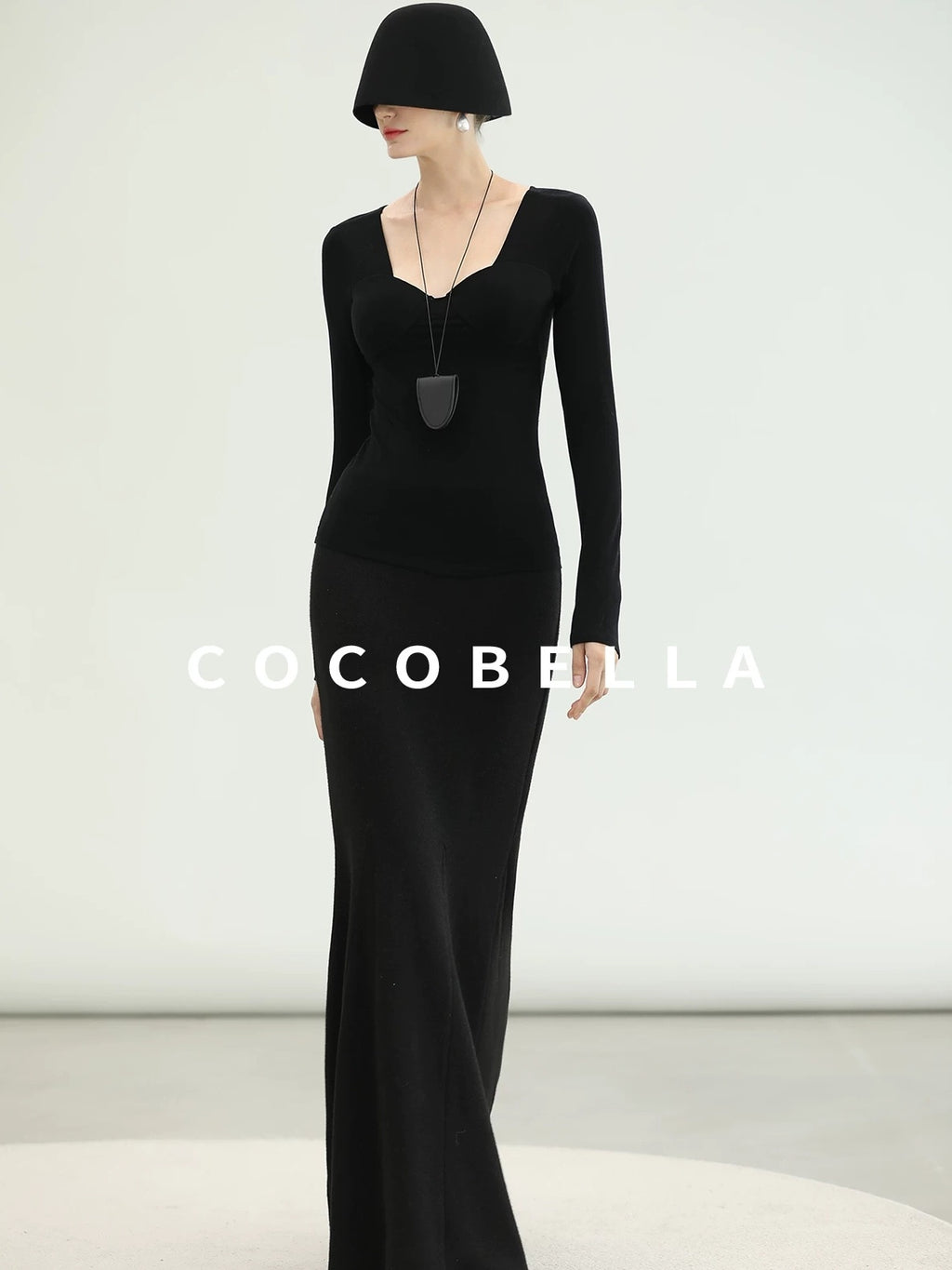 COCOBELLA Soft Viscose Anti Static Elegant Slim V Neck Long Sleeve Women Knit Shirts