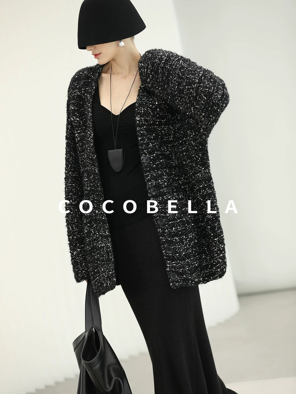 COCOBELLA Soft Viscose Anti Static Elegant Slim V Neck Long Sleeve Women Knit Shirts