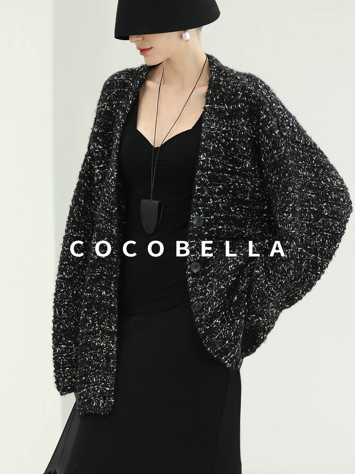 COCOBELLA Soft Viscose Anti Static Elegant Slim V Neck Long Sleeve Women Knit Shirts
