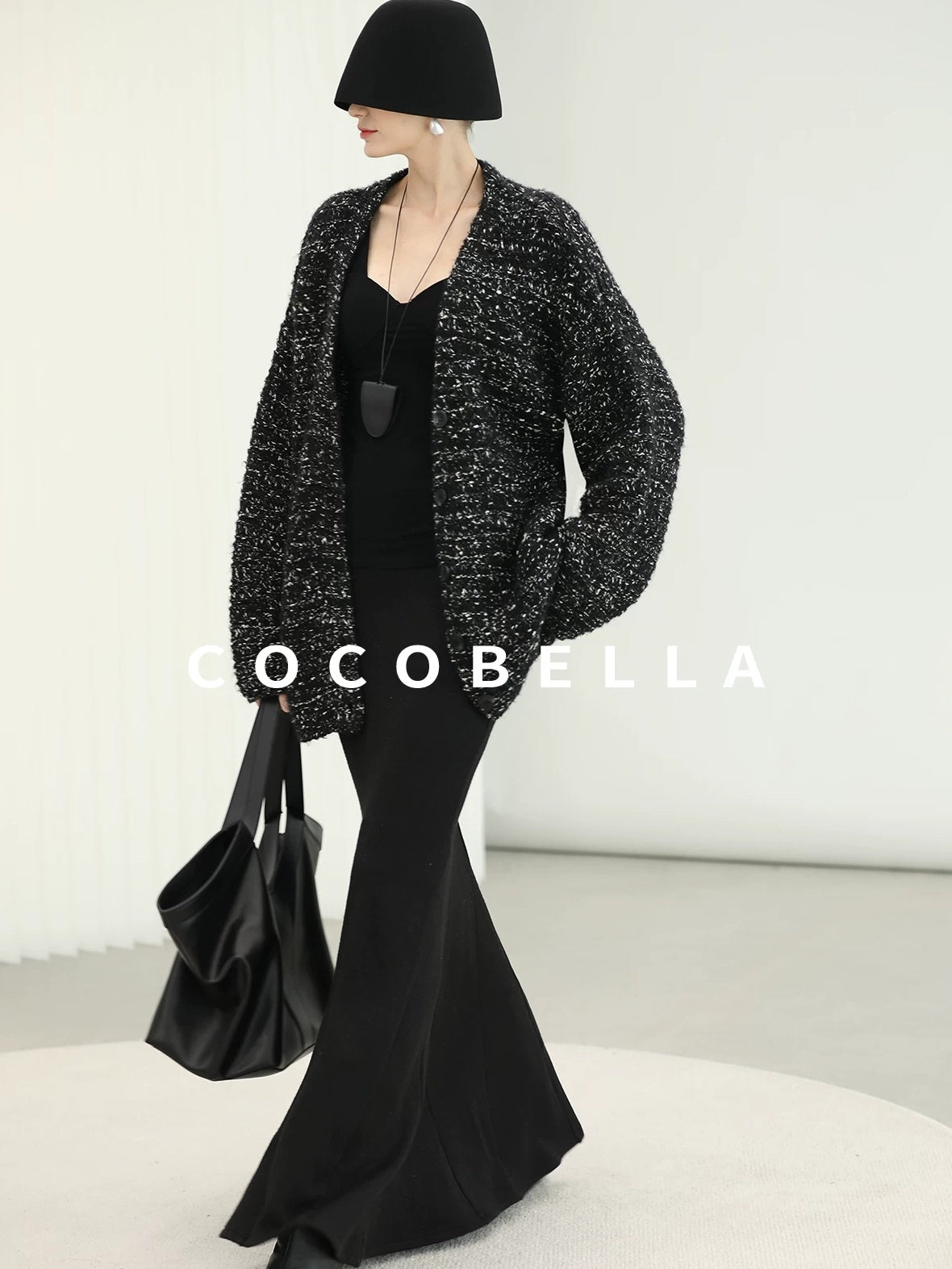 COCOBELLA Soft Viscose Anti Static Elegant Slim V Neck Long Sleeve Women Knit Shirts