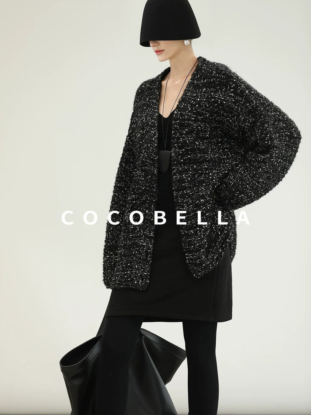 COCOBELLA Soft Viscose Anti Static Elegant Slim V Neck Long Sleeve Women Knit Shirts