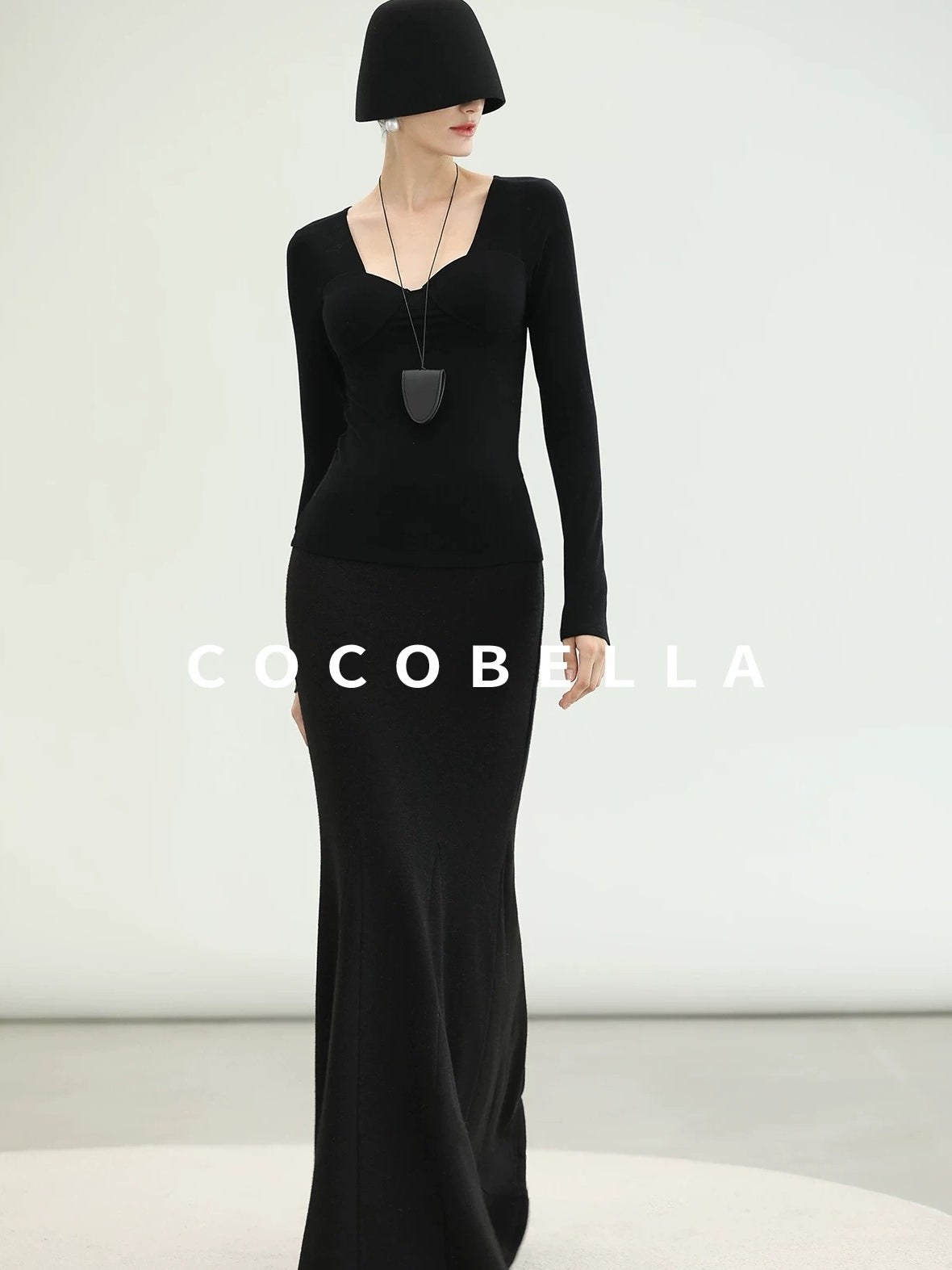 COCOBELLA Soft Viscose Anti Static Elegant Slim V Neck Long Sleeve Women Knit Shirts