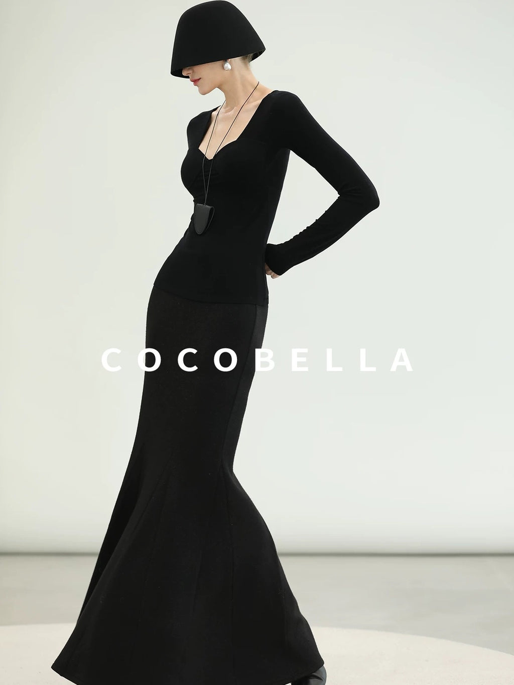 COCOBELLA Soft Viscose Anti Static Elegant Slim V Neck Long Sleeve Women Knit Shirts