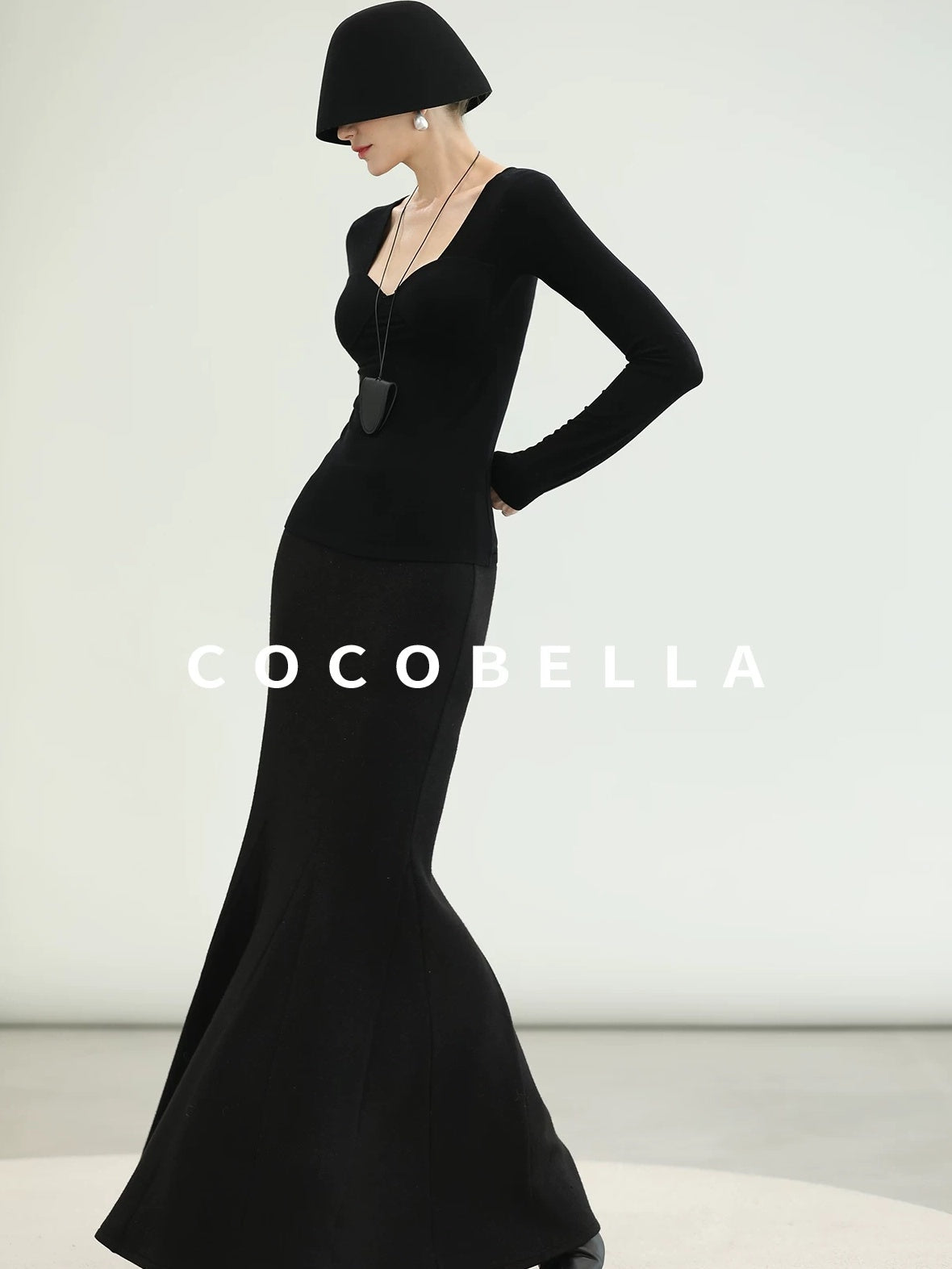 COCOBELLA Soft Viscose Anti Static Elegant Slim V Neck Long Sleeve Women Knit Shirts