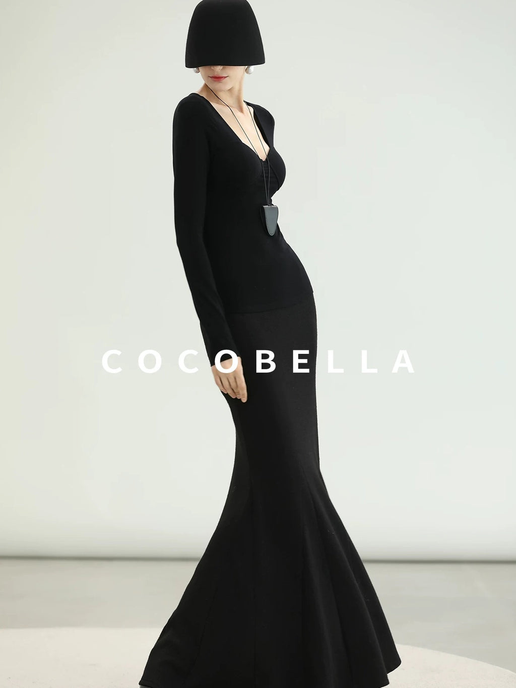 COCOBELLA Soft Viscose Anti Static Elegant Slim V Neck Long Sleeve Women Knit Shirts