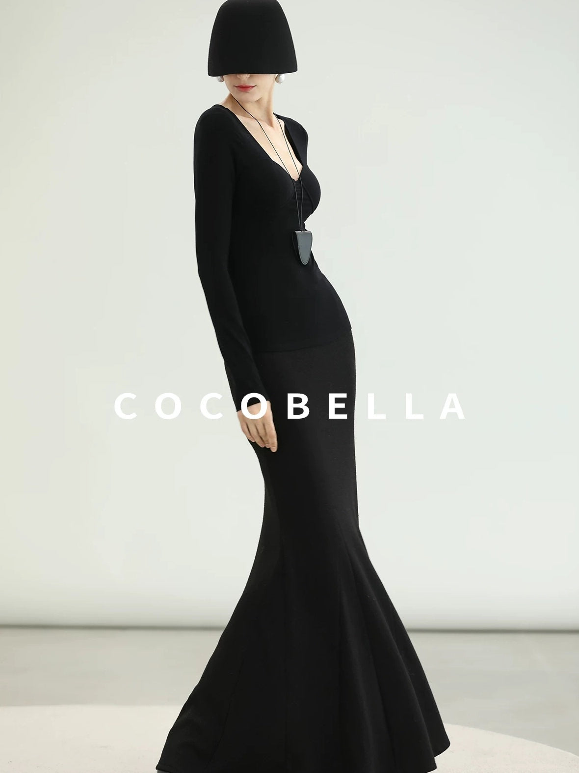 COCOBELLA Soft Viscose Anti Static Elegant Slim V Neck Long Sleeve Women Knit Shirts