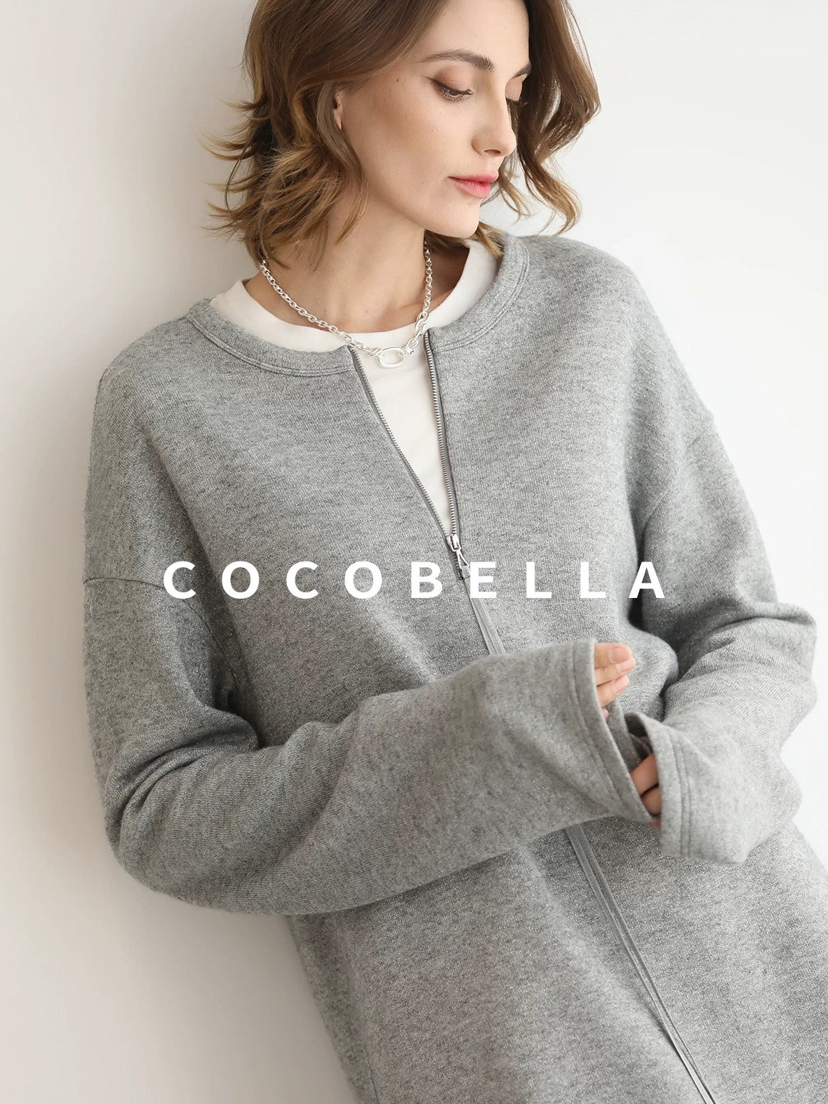 COCOBELLA Soft Viscose Blend Straight Fit Round Neck Office Casual Women White Shirts