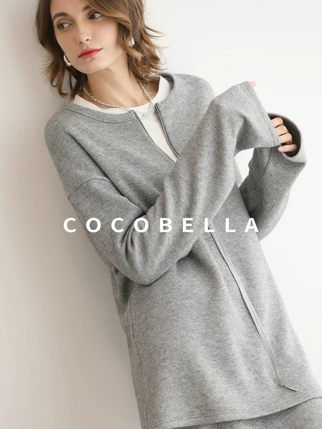 COCOBELLA Soft Viscose Blend Straight Fit Round Neck Office Casual Women White Shirts