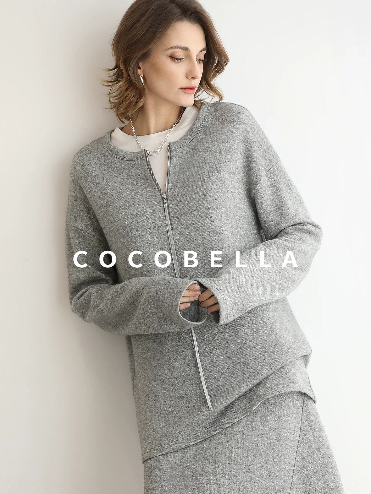 COCOBELLA Soft Viscose Blend Straight Fit Round Neck Office Casual Women White Shirts