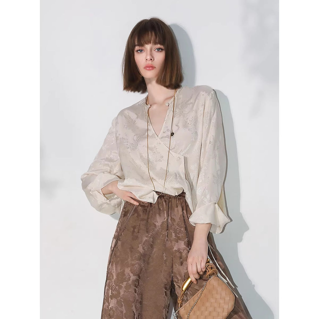 COCOBELLA_Soft_Viscose_Ruched_Asymmetric_Jacquard_Loose_Fit_Women_Long_Sleeve_T-Shirts_MISSTT