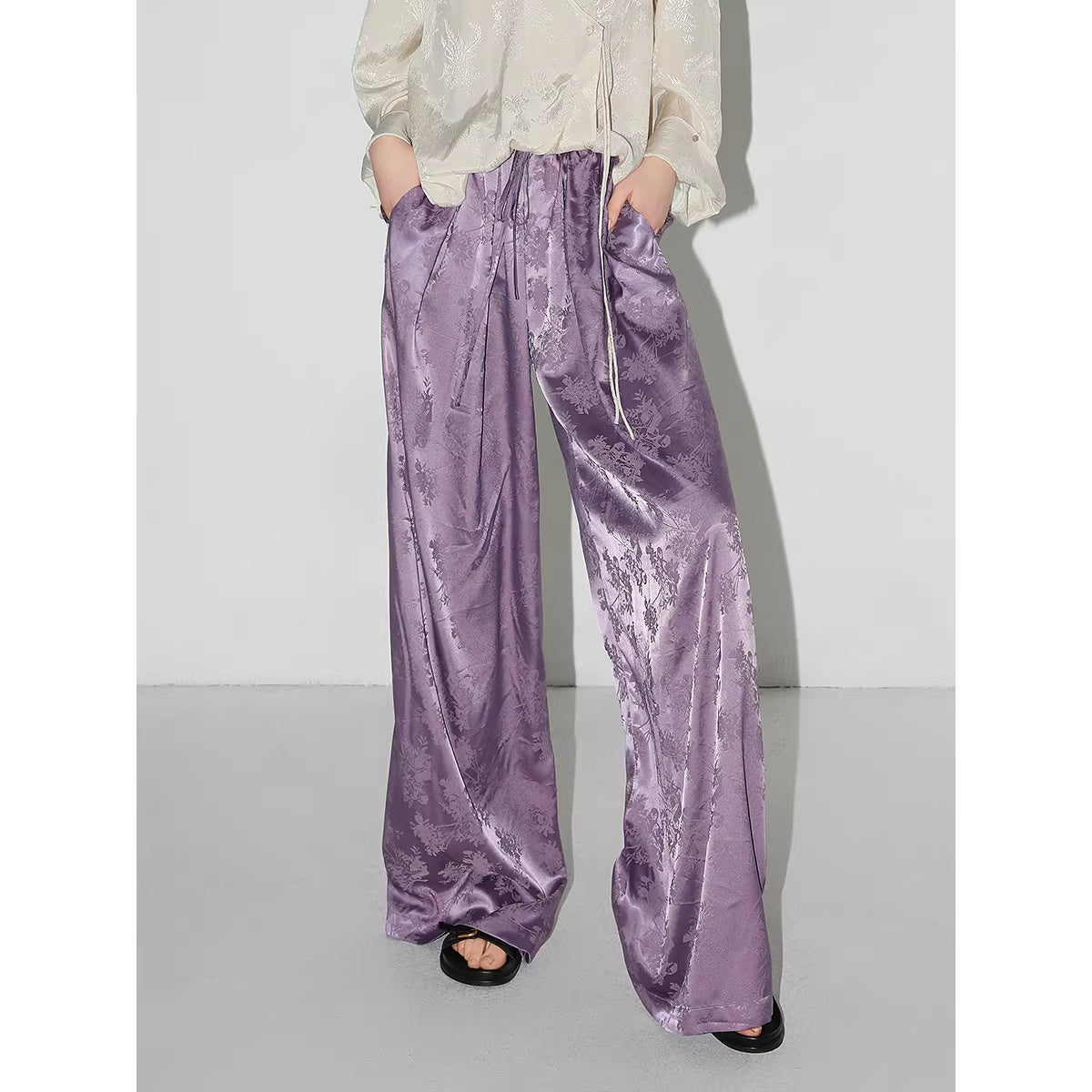 COCOBELLA_Soft_Viscose_Ruched_Asymmetric_Jacquard_Loose_Fit_Women_Long_Sleeve_T-Shirts_MISSTT