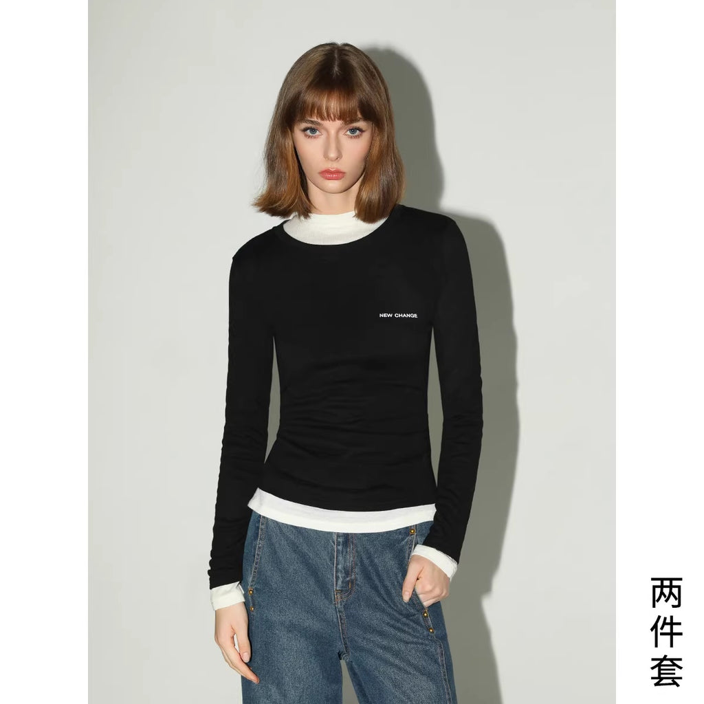 COCOBELLA_Soft_Wool_Blend_Colorblock_Crewneck_Straight_Commuter_Letter_Long_Sleeve_Shirts_MISSTT