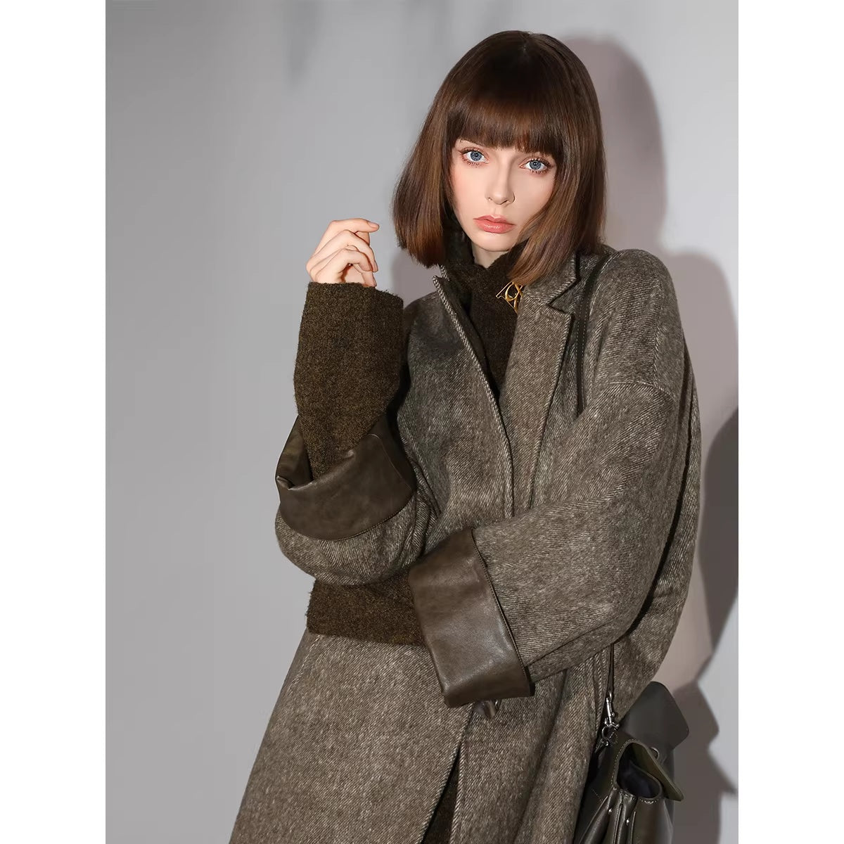 COCOBELLA_Soft_Wool_Blend_Straight_Fit_Single_Button_Patch_Pocket_Chic_Workwear_Coats_MISSTT